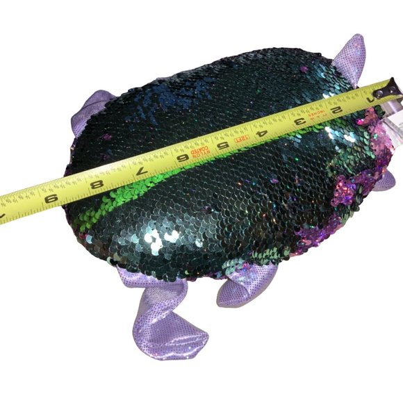 SHIMMEEZ Reversible Magic Sequins Purple & Turquoise Delilah the Dog 8” - Picture 12 of 12